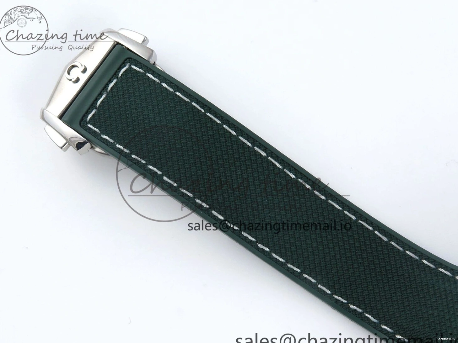 0401 Bold Seamaster Planet Ocean 600M 43.5mm SS SCF 1:1 Best Edition Green Bezel Gray Dial on Green Rubber Strap A8900 Super Clone 7666